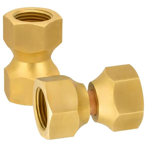2 Stück praktischer, stabiler Messing-Buchsenadapter für Kraftstoffe, Ölleitungen mit Gummidichtungen, Messingventil-Anschlüsse 2 Stück praktischer, stabiler Messing-Buchsenadapter für Kraftstoffe, Ölleitungen mit Gummidichtungen, Messingventil-Anschlüsse von Fcnjsao