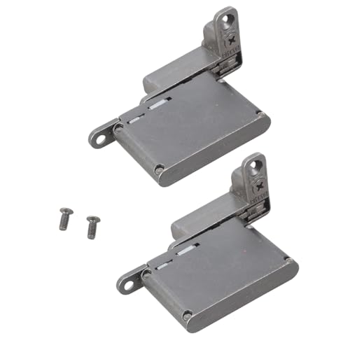 2 x Aluminiumrahmen-Glastürscharniere, hydraulisches Kissen, obere und untere Scharniere, nach oben und unten, verdecktes Scharnier, Aluminiumrahmen, Glastürscharnier von Fcnjsao