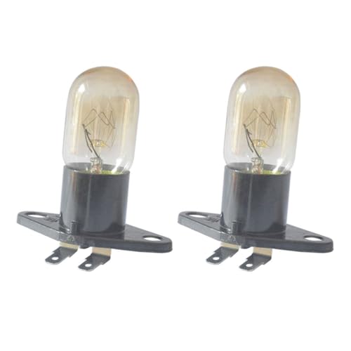 2Pcs 2A 250V 20W 2Pin Mikrowelle Glühbirne Temperatur Ofen Licht Lampe Mit Ersatzteile Küche Zubehör Mikrowelle Teile von Fcnjsao