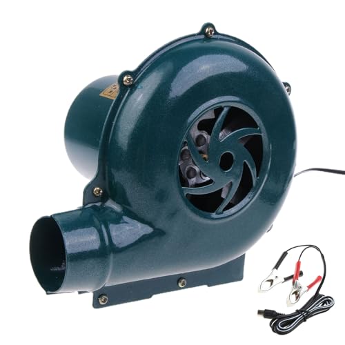 Barbecue Fan BBQ Blower 12V 20W 2800r/min Air Blower with Duct Portable Manual Blower for Camping Grill Accessories von Fcnjsao