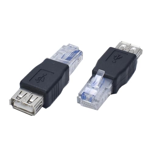 Fcnjsao 2pcs Ethernet Zu USB Adapter USB A FEMPY Bis 8P8C RJ45 Männlicher Stecker Ethernet Adapter Für Hochgeschwindige Netzwerke Fcnjsao 2pcs Ethernet Zu USB Adapter USB A FEMPY Bis 8P8C RJ45 Männlicher Stecker Ethernet Adapter Für Hochgeschwindige Netzwerke von Fcnjsao