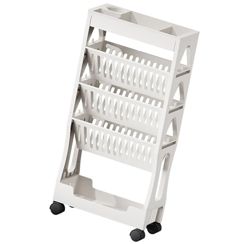 Fcnjsao 5 Ebenen/2 Ebenen Mobiler Utility Cart Mit Rädern Bequeme Plastikregale Trolley Praktische Wohnzimmerlagerstange von Fcnjsao