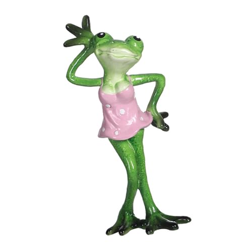 Fcnjsao Frösche Figuren Garten Harze Frösche Statue 3D Tier Ornamente Paar Sammlung Home Schreibtisch Dekoration Tischplatte Ornamente von Fcnjsao