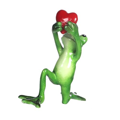 Fcnjsao Frösche Figuren Garten Harze Frösche Statue 3D Tier Ornamente Paar Sammlung Home Schreibtisch Dekoration Tischplatte Ornamente von Fcnjsao