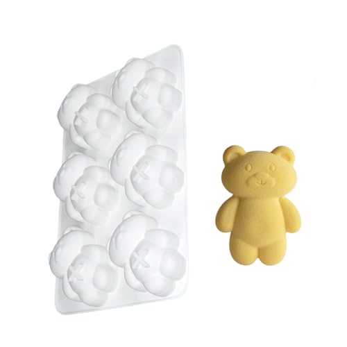 Lebensmittelqualität Silikon Mousses Kuchenform Kreativer 6 Gitter Bären Form Dessert Schimmel Nicht Schicht Pralinen Cupcake Backwares von Fcnjsao