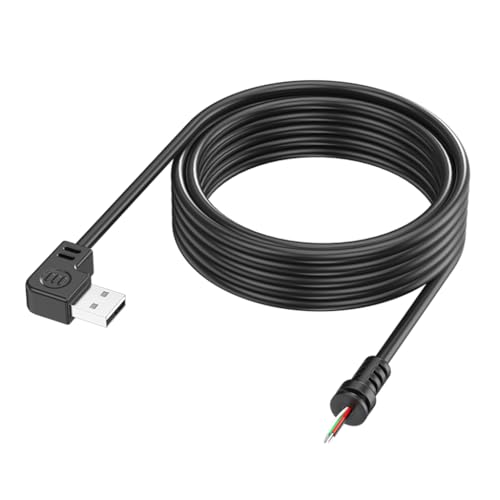 Fcnjsao USB 2.0-Stecker auf 4-poligen blanken Draht, USB-Stecker, 4-poliger Pigtaildraht, offenes Ende, Strom- und Datenkabel für USB-Geräte von Fcnjsao