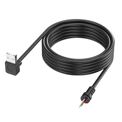 Fcnjsao USB 2.0-Stecker auf 4-poligen blanken Draht, USB-Stecker, 4-poliger Pigtaildraht, offenes Ende, Strom- und Datenkabel für USB-Geräte Fcnjsao USB 2.0-Stecker auf 4-poligen blanken Draht, USB-Stecker, 4-poliger Pigtaildraht, offenes Ende, Strom- und Datenkabel für USB-Geräte von Fcnjsao