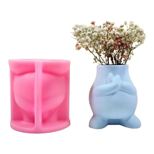 Handunterhalt Vase Harz Silikonform Für Handgefertigte Blumentöpfe Stifthalter Betonzement Gipsformen Home Decore von Fcnjsao