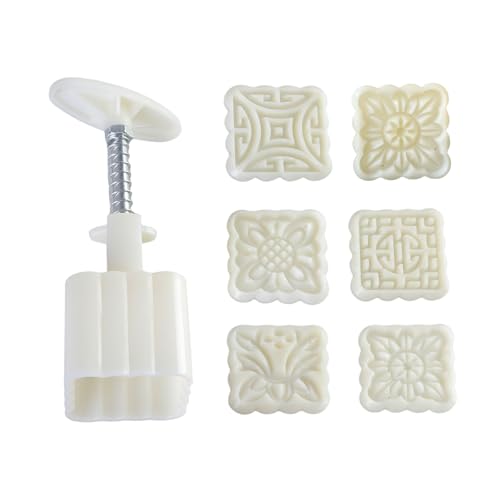 Mondkuchenform, Keksstempel, Bohnenpasten, Kuchenformen mit 6 Stempeln, ABS-Gebäckform für Backbegeisterte Mondkuchenform, Keksstempel, Bohnenpasten, Kuchenformen mit 6 Stempeln, ABS-Gebäckform für Backbegeisterte von Fcnjsao
