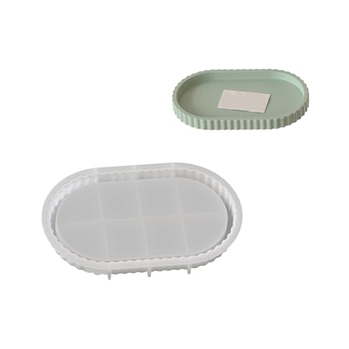Ovale Platte Coasters Dekoration Form Praktische Epoxid Silikonplattenform Für Die Herstellung Einzigartiger Ovaler Tabletts Und Untersetzer von Fcnjsao