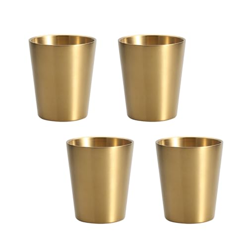 Packung Mit 4 Edelstahl Isolierten Tassen Doppel Wand Metall Trinkgläser Stapelbares Getränke Für Zuhause Und Camping von Fcnjsao
