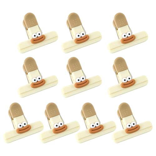 Set mit 10 weichen Silikon-Griff-Taschenclips für Snacks, praktische Chipbeutel-Versiegelung, Lebensmittelaufbewahrungszubehör Set mit 10 weichen Silikon-Griff-Taschenclips für Snacks, praktische Chipbeutel-Versiegelung, Lebensmittelaufbewahrungszubehör von Fcnjsao