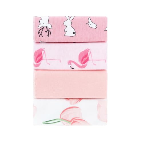 Set mit 4 Baby-Handwaschhandtüchern mit lustigem Cartoon-Muster, Mehrzweck-Waschlappen für Neugeborene und Kleinkinder, tägliches sanftes Babyhandtuch von Fcnjsao