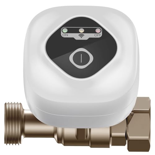 Fcuajdkq 1 Stück Wi-Fi-Intelligenter Kugelhahn Automatisches Absperren Des Wasserventils Kunststoff+Metall Unterstützt APP-Steuerung/3 Timing-/Wasseraustrittsalarm EU(B) von Fcuajdkq