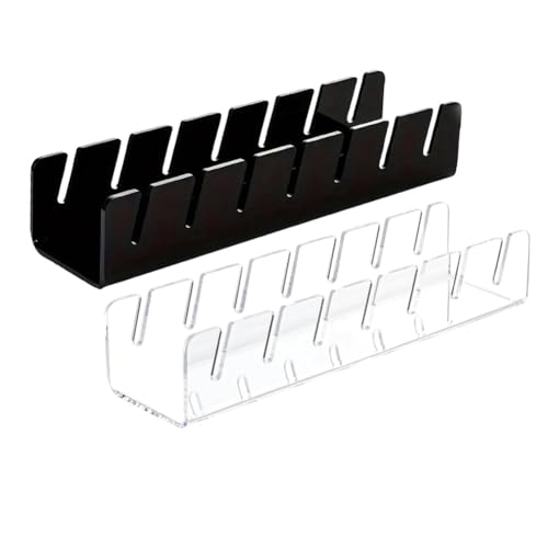 Fcuajdkq Hutständer und Baseballkappen-Organizer, 2er-Pack, Acryl-Huthalter für 14 Baseballmützen für Schlafzimmer, Schminktisch von Fcuajdkq