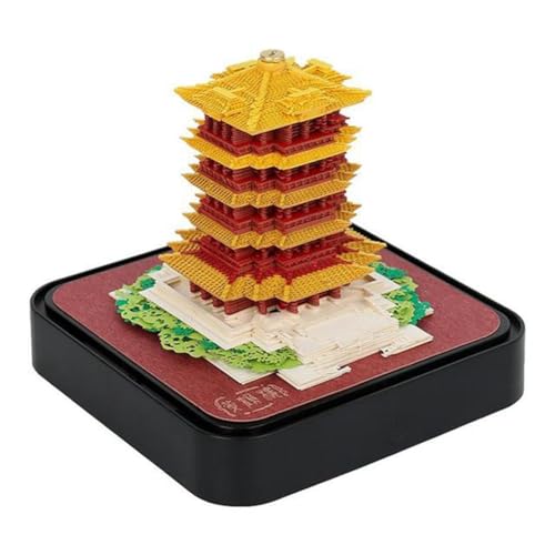 Fcuajdkq Kalender 2024 Notizblock Kunstpapier 3D Dekoration des Schreibtischkalenders Notizen DIY Notizblock Skulptur Turm von Fcuajdkq