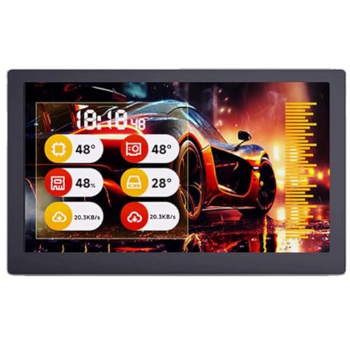 Fcuajdkq USB-Gehäuse mit 17,8 cm (7 ), Sekundärdisplay, RGB-Atmosphären-Display, Tischmontiert, IPS-Display 800 x 480, mit Tonaufnahmefunktion A von Fcuajdkq