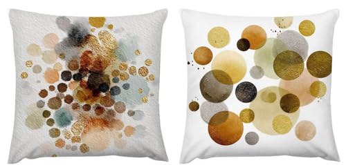 Geometrie Kissenbezug 45x452er Set Outdoor Herbst Kissen Dekokissenbezug Samt Kissenhülle Punkte Kissenbezüge Weihnachtsdeko Kissenhüllen für Sofa Schlafzimmer Wohnzimmer Balkon Geschenke zj-436 von Fcunjuun