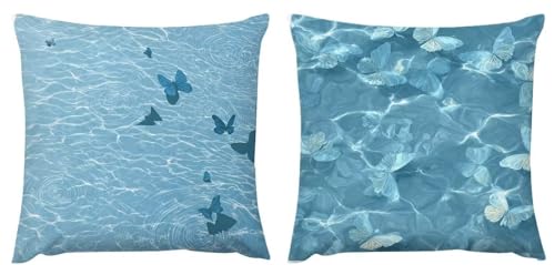 Kissenbezug 40x40 Schmetterlinge 2er Set Leinen Kissenbezüge Deko Wohnzimmer Kissenhüllen Blau Herbst Dekokissenbezug, Geschenke für Frauen Schlafzimmer Stuhl Garten Wohnzimmer Couch Zierkissen zj-427 Kissenbezug 40x40 Schmetterlinge 2er Set Leinen Kissenbezüge Deko Wohnzimmer Kissenhüllen Blau Herbst Dekokissenbezug, Geschenke für Frauen Schlafzimmer Stuhl Garten Wohnzimmer Couch Zierkissen zj-427 von Fcunjuun