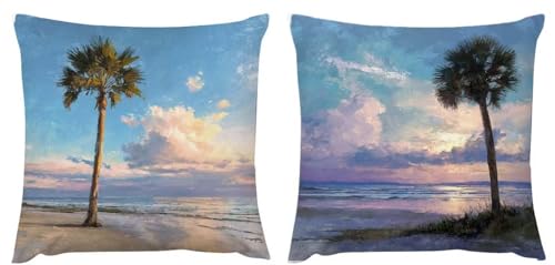 Kissenbezug 50x50 Kokosbaum 2er Set Leinen Kissenbezüge Deko Wohnzimmer Kissenhüllen Malerei Herbst Dekokissenbezug, Geschenke für Frauen Schlafzimmer Stuhl, Garten Wohnzimmer Couch Zierkissen zj-239 Kissenbezug 50x50 Kokosbaum 2er Set Leinen Kissenbezüge Deko Wohnzimmer Kissenhüllen Malerei Herbst Dekokissenbezug, Geschenke für Frauen Schlafzimmer Stuhl, Garten Wohnzimmer Couch Zierkissen zj-239 von Fcunjuun