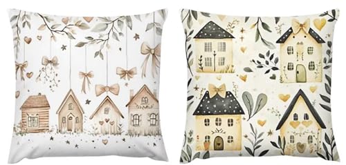Kissenbezug 65x65 Die Hütte 2er Set Samt Kissenbezüge Deko Wohnzimmer Kissenhüllen Blätter Herbst Dekokissenbezug, Geschenke für Frauen Schlafzimmer Stuhl, Garten Wohnzimmer Couch Zierkissen zj-217 Kissenbezug 65x65 Die Hütte 2er Set Samt Kissenbezüge Deko Wohnzimmer Kissenhüllen Blätter Herbst Dekokissenbezug, Geschenke für Frauen Schlafzimmer Stuhl, Garten Wohnzimmer Couch Zierkissen zj-217 von Fcunjuun