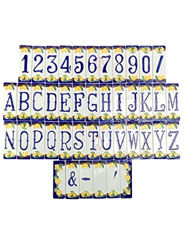 fd-bolletta arredamento e illuminazione Hausnummern Keramik,hausnummernschild,hausnummer keramik italien nlp Maße: Höhe 12cm, Breite 4cm, Dicke 0,7cm von fd-bolletta arredamento e illuminazione