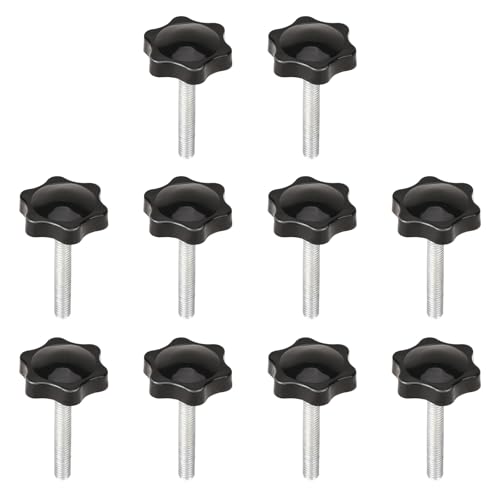 10 Stück Sterngriffschraube, M6 x 40mm Rändelschraube Schrauben mit Griff Sternschraube Gewinde Klemmknopf Sterngriffmutter Flügelschrauben Klemmknopf Sternkopfschraube für Werkzeugmaschine, Maschine 10 Stück Sterngriffschraube, M6 x 40mm Rändelschraube Schrauben mit Griff Sternschraube Gewinde Klemmknopf Sterngriffmutter Flügelschrauben Klemmknopf Sternkopfschraube für Werkzeugmaschine, Maschine von FdcLixuvol