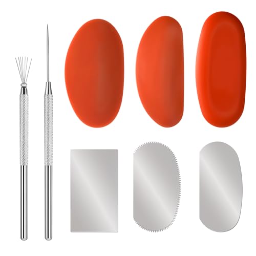 FdcLixuvol 3 Stück Gummi-Töpfer-Rippen + 3 Stück Töpferform Schaber Cutter +1 Ton-Keramiknadel and 1 Federdraht Keramik Ton Rippen Silikon-Töpfer-Tonwerkzeuge und Zubehör für Künstler Modellierung FdcLixuvol 3 Stück Gummi-Töpfer-Rippen + 3 Stück Töpferform Schaber Cutter +1 Ton-Keramiknadel and 1 Federdraht Keramik Ton Rippen Silikon-Töpfer-Tonwerkzeuge und Zubehör für Künstler Modellierung von FdcLixuvol