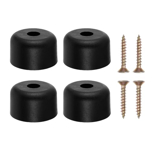 FdcLixuvol 4 Stück Möbelbeine Rund, Möbelfüße schwarz Ø 50 x H 30 mm Füße für Möbel Schrankfüsse Möbelgleiter Kunststoff Sofa Füße mit 4 Schrauben für Möbel, Schrank, Sofa, Stuhl, Tisch von FdcLixuvol
