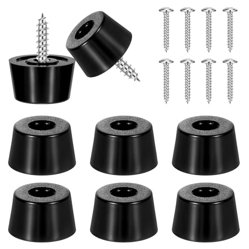 Gummifüße Schraubbar, 8 Stück Rubber Base rutschfeste Gummipuffer Kit mit Eingebaute Edelstahl Unterlegscheibe und Schrauben, Möbelfüße Schwarz Gummifüße für Möbel, Elektronik und Anwendung Gummifüße Schraubbar, 8 Stück Rubber Base rutschfeste Gummipuffer Kit mit Eingebaute Edelstahl Unterlegscheibe und Schrauben, Möbelfüße Schwarz Gummifüße für Möbel, Elektronik und Anwendung von FdcLixuvol