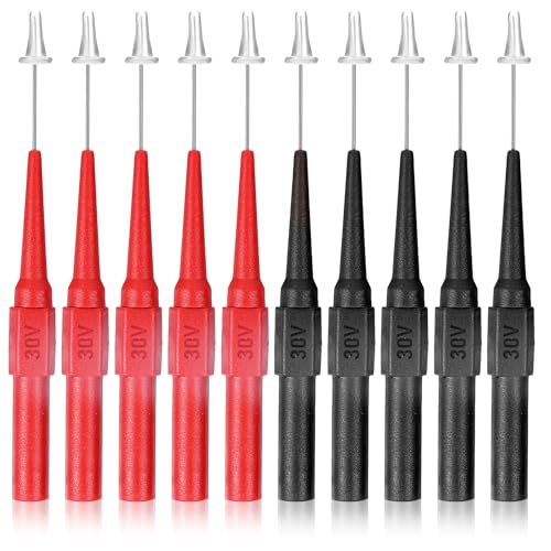 10 Stück Messspitzen für Multimeter Multimeter Test Probes Testsonde Prüfsonde Abnehmbare 0.7 mm Isolationspiercing-Nadeln für KFZ-Fehlerdiagnosen & Spannungsmessungen von FdcZeyxior
