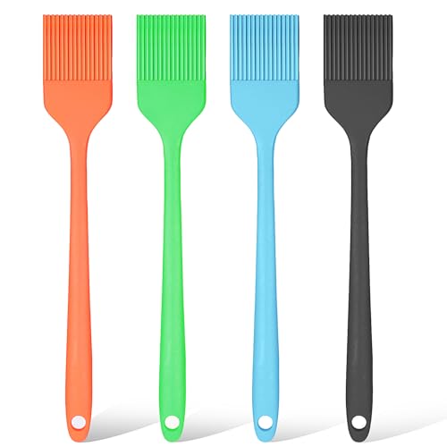 4 Stück Silikonpinsel Küche BBQ Backpinsel Grillpinsel Basting Gebäckbürste Küchenpinsel Hitzebeständiger Silikon-Backpinsel für BBQ, Grill, Backen, Kochen 4 Farben 4 Stück Silikonpinsel Küche BBQ Backpinsel Grillpinsel Basting Gebäckbürste Küchenpinsel Hitzebeständiger Silikon-Backpinsel für BBQ, Grill, Backen, Kochen 4 Farben von FdcZeyxior