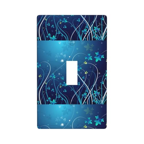 Blaue Wirbel-Druck-Grafik-Dekor-Wandplatten, einzelne Kippschalter-Abdeckung, Wandplattenabdeckung von Fdfekgvplp