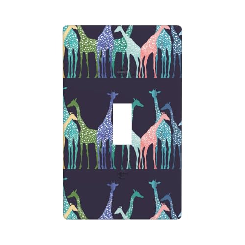 Bunte Giraffen-Fans für Liebhaber, Druckgrafiken, Dekor-Wandplatten, einzelne Kippschalter-Abdeckung, Wandplatte Bunte Giraffen-Fans für Liebhaber, Druckgrafiken, Dekor-Wandplatten, einzelne Kippschalter-Abdeckung, Wandplatte von Fdfekgvplp