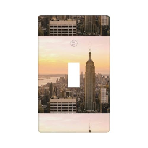 Empire State Building Druckgrafik-Dekor-Wandplatten, einzelne Kippschalter-Abdeckung, Wandplatte von Fdfekgvplp