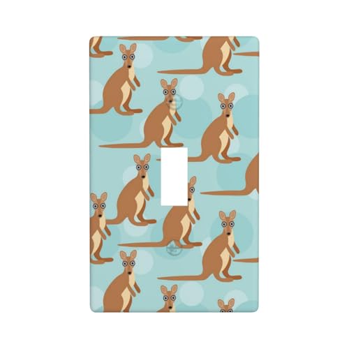 Funny For Kangaroo Zoo Print Graphics Decor Wallplates Single Toggle Light Switch Cover Wall Plate Cover von Fdfekgvplp