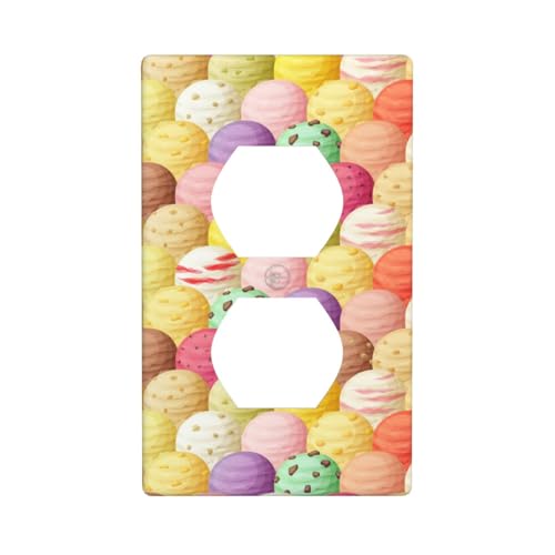 Graphics Decor Wandplatten -Duplex Outlet Wandplattenabdeckung Eiscreme-Druck Wandplattenabdeckung Graphics Decor Wandplatten -Duplex Outlet Wandplattenabdeckung Eiscreme-Druck Wandplattenabdeckung von Fdfekgvplp