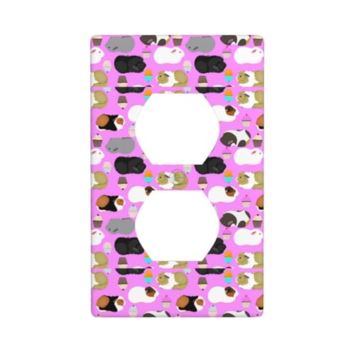 Graphics Decor Wandplatten -Duplex Outlet Wandplattenabdeckung Meerschweinchen und Cupcakes Druck Wandplattenabdeckung von Fdfekgvplp