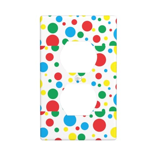 Graphics Decor Wandplatten - Duplex Steckdosen-Wandplattenabdeckung mit Twister-Punkt-Druck von Fdfekgvplp