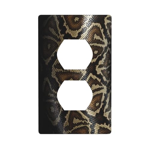 Graphics Decor Wandplatten -Duplex-Steckdosenabdeckung, Schlangenhaut-Druck, Wandplattenabdeckung von Fdfekgvplp
