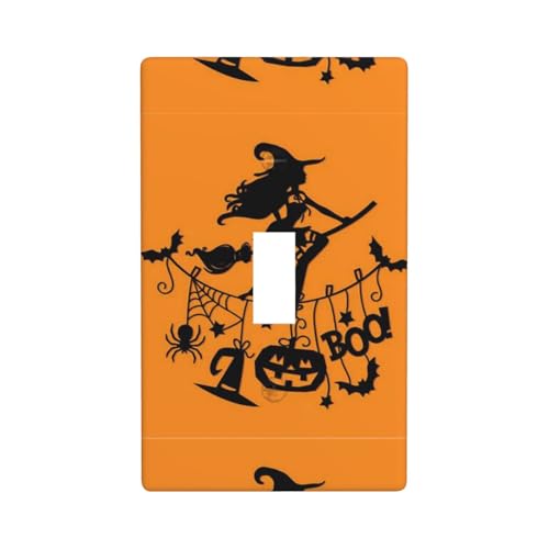 Halloween-Hexe, fliegender Druck, Grafik-Dekor-Wandplatten, einzelne Kippschalter-Abdeckung, Wandplattenabdeckung von Fdfekgvplp
