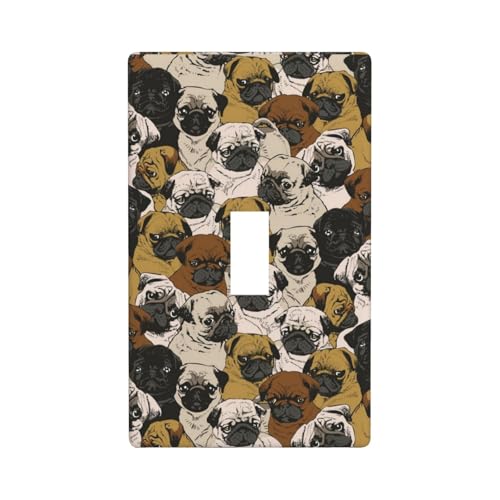 Imagen De Mops-Druck-Grafik-Dekor-Wandplatten, einzelne Kippschalter-Abdeckung, Wandplatte Imagen De Mops-Druck-Grafik-Dekor-Wandplatten, einzelne Kippschalter-Abdeckung, Wandplatte von Fdfekgvplp