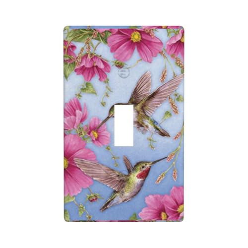 Kolibri mit rosa Druckgrafik-Dekor-Wandplatten, einzelne Kippschalter-Abdeckung, Wandplatte von Fdfekgvplp
