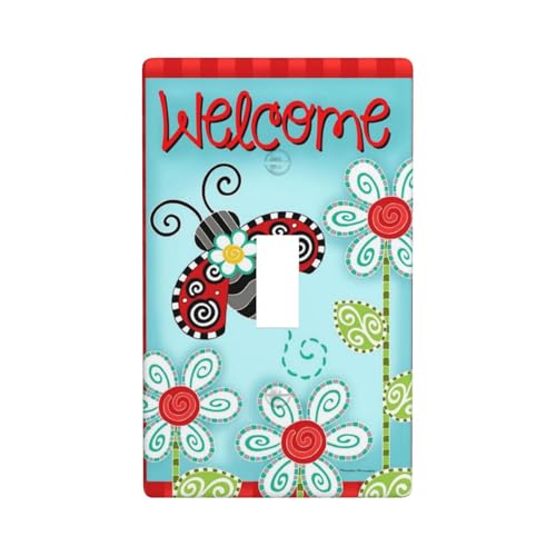 Ladybug Blumendruck-Grafik-Dekor-Wandplatten, einzelne Kippschalter-Abdeckung, Wandplattenabdeckung Ladybug Blumendruck-Grafik-Dekor-Wandplatten, einzelne Kippschalter-Abdeckung, Wandplattenabdeckung von Fdfekgvplp
