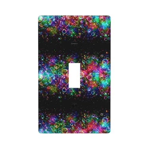 Leuchtend schöne bunte Kunstdruck-Grafik-Dekor-Wandplatten, einzelne Kipp-Lichtschalter-Abdeckung, Wandplattenabdeckung von Fdfekgvplp