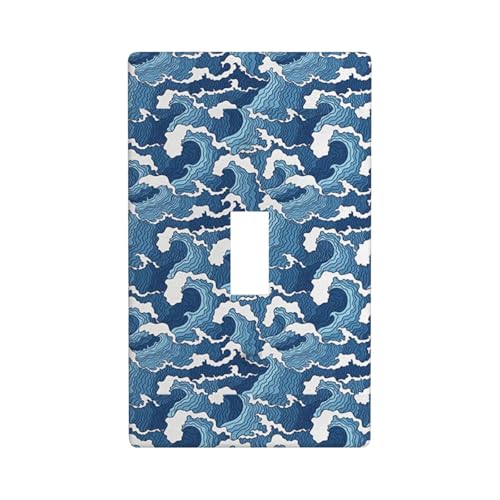 Lichtschalter-Abdeckung für Lichtschalter, Motiv: Stormy Sea Print, Grafik, Dekor, Wandplatte Lichtschalter-Abdeckung für Lichtschalter, Motiv: Stormy Sea Print, Grafik, Dekor, Wandplatte von Fdfekgvplp