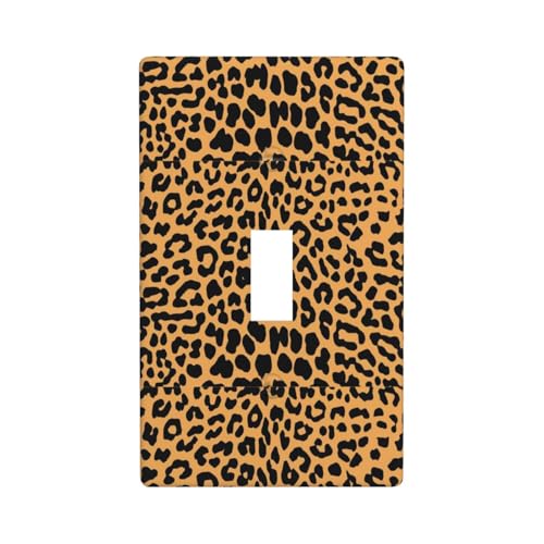 Lichtschalter-Abdeckung mit Leopardenmuster und Grafik-Dekor, einzelne Kippschalter-Abdeckung, Wandplatte Lichtschalter-Abdeckung mit Leopardenmuster und Grafik-Dekor, einzelne Kippschalter-Abdeckung, Wandplatte von Fdfekgvplp