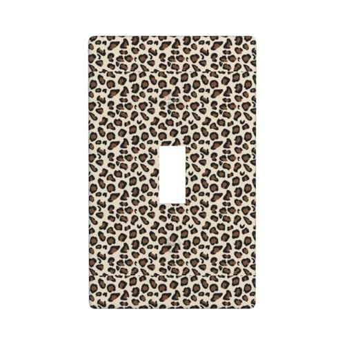 Lichtschalter-Abdeckung mit Leopardenmuster und Grafik-Dekor, einzelne Kippschalter-Abdeckung, Wandplatte Lichtschalter-Abdeckung mit Leopardenmuster und Grafik-Dekor, einzelne Kippschalter-Abdeckung, Wandplatte von Fdfekgvplp
