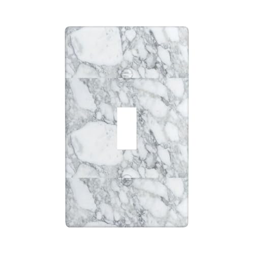 Lichtschalterabdeckung mit Marmordruck, Wandplatte, 1 Kippschalter, Hellschwarz Lichtschalterabdeckung mit Marmordruck, Wandplatte, 1 Kippschalter, Hellschwarz von Fdfekgvplp