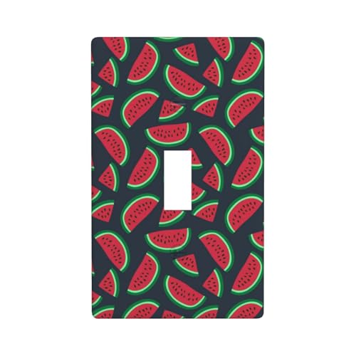 Lichtschalterabdeckung mit rotem Wassermelonen-Druck, Grafik-Dekor-Wandplatte, einzelne Kippschalter-Abdeckung von Fdfekgvplp